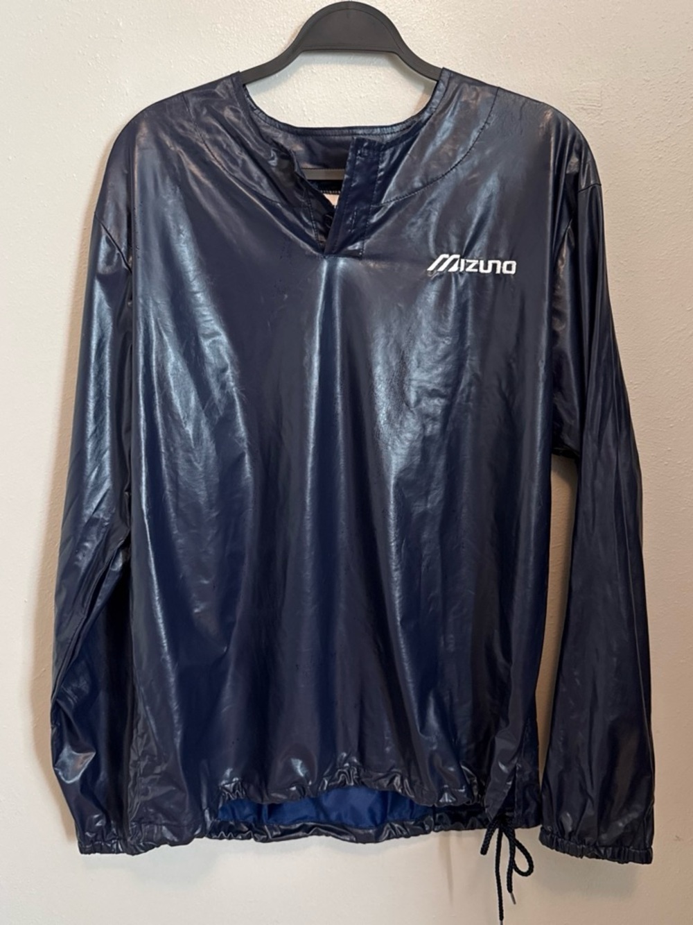 Mizuno Navy Blue Pullover Rain Shell